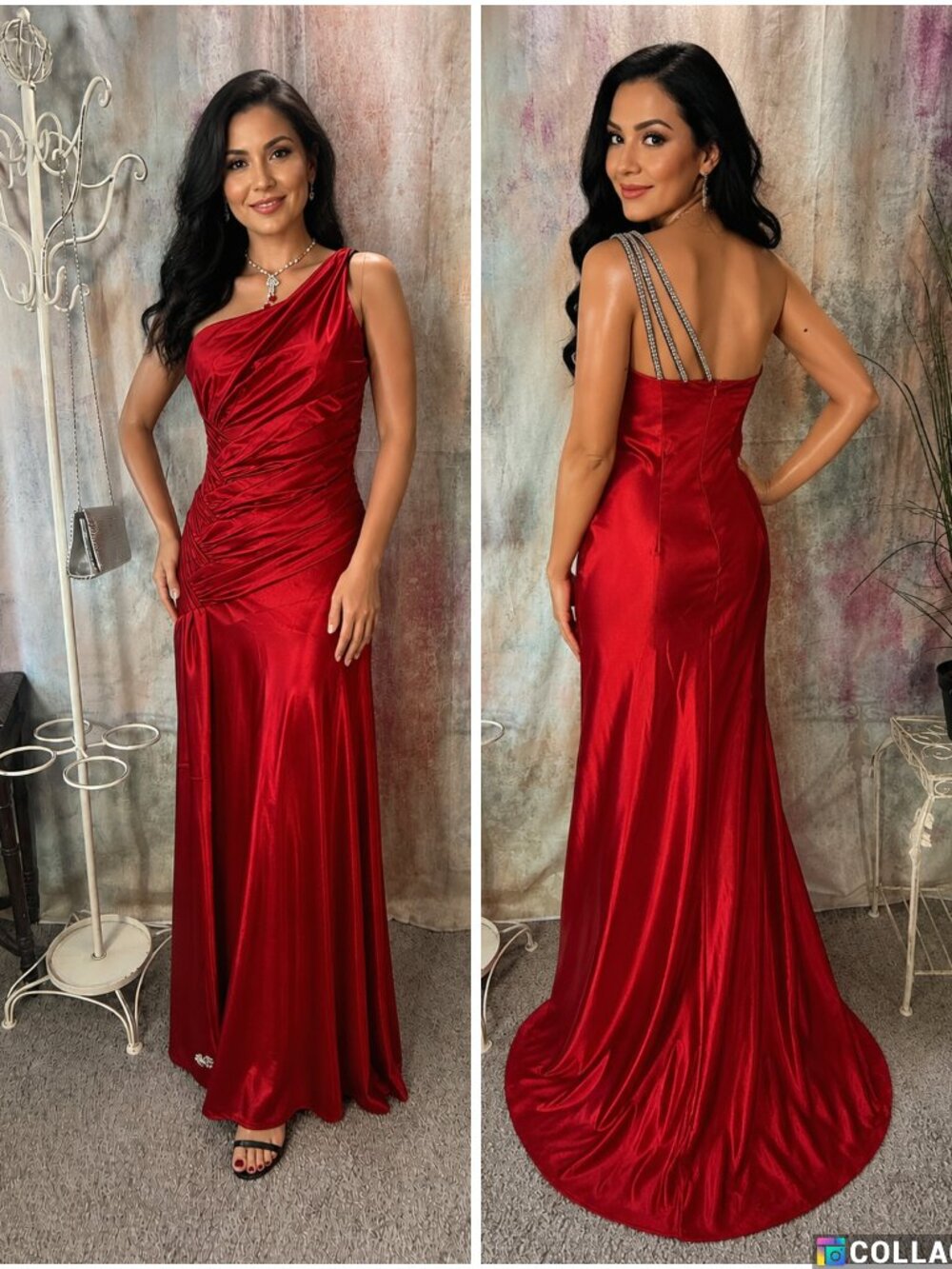 📌Cinderella Perfect Twirl, Perfect Back, Perfect Color Satin Formal - Prom Gown